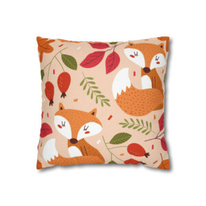 Autumn Fox Pillowcase | Cute Fall Throw Pillow Cover