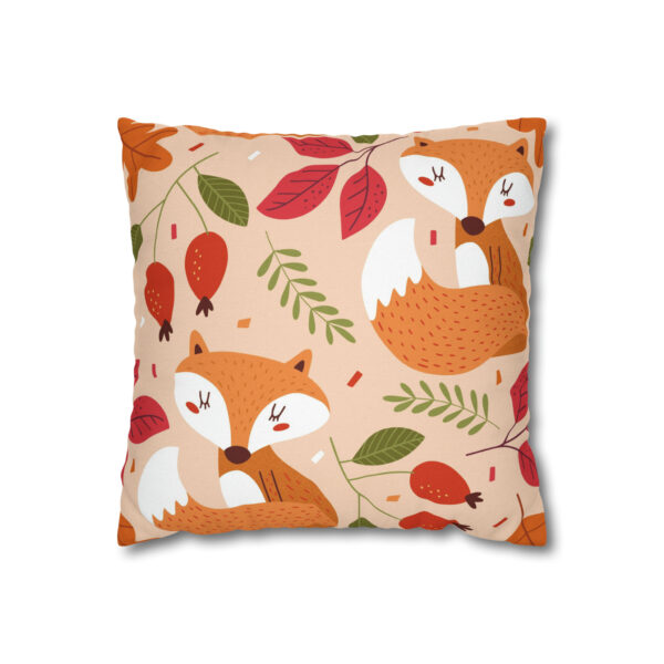 Autumn Fox Pillowcase | Cute Fall Throw Pillow Cover