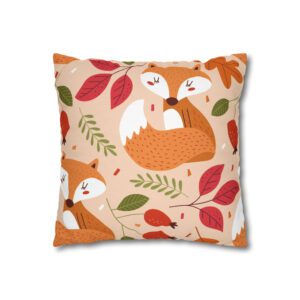 Autumn Fox Pillowcase | Cute Fall Throw Pillow Cover