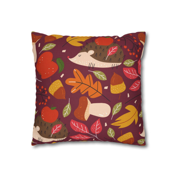 Autumn Hedgehog Pillowcase | Cute Fall Throw Pillow Cover