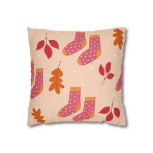 Autumn Socks Pillowcase | Cute Fall Throw Pillow Cover