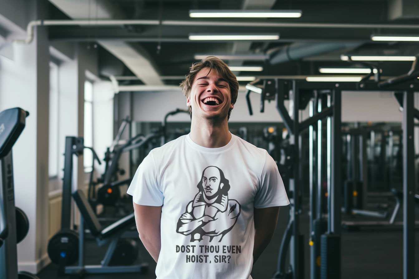 Shakespeare Weightlifting | Dost Thou Even Hoist Sir | Funny Gym and Fitness T-shirt - Banner