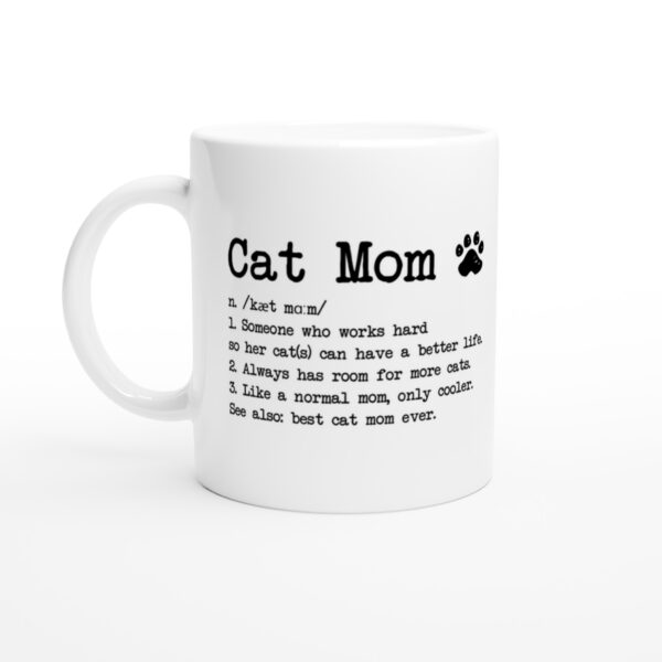 Cat Mom Definition | Funny Cat Owner Mug