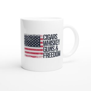 Cigars Whiskey Guns Freedom | American Patriot Mug