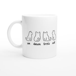 Un Deux Trois Cat | Funny Cat Mug