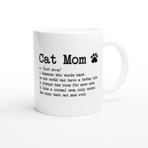 Cat Mom Definition | Funny Cat Owner Mug