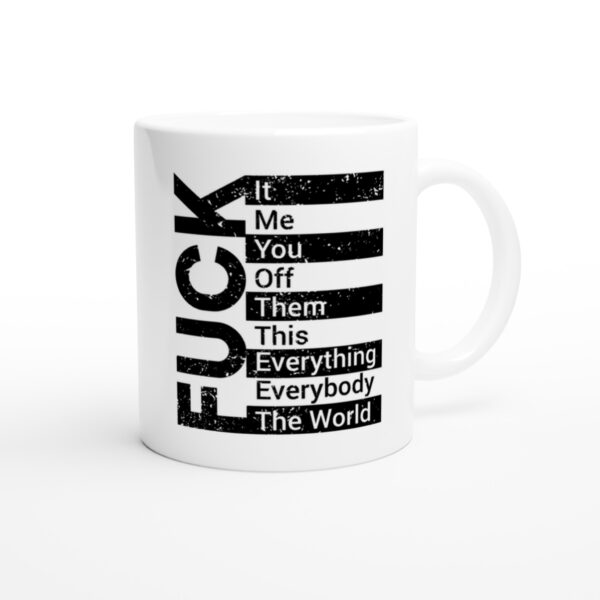 Swearing Fuck List | Funny and Novelty Mug