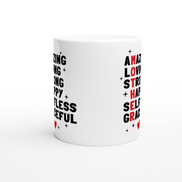 Amazing Loving Strong Happy Selfless Graceful | Mother Acronym | Mom Mug