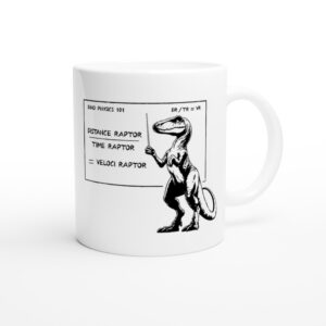 Funny Velociraptor Physics Teacher | Engineer Mug