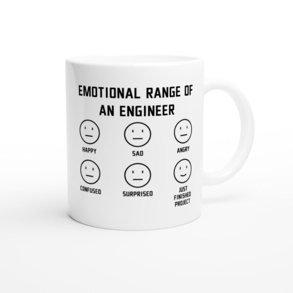 Emotional Range of an Engineer | Funny Engineer Mug