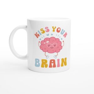Kiss Your Brain | Cute Autism Support Teacher Mug