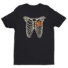 Heart Shaped Basketball Skeleton Rib Cage T-shirt