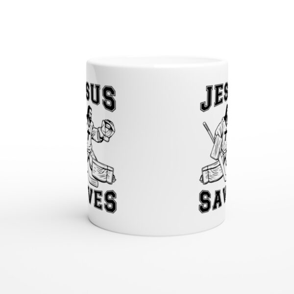 Hockey Goaltender Jesus Saves | Funny Ice Hockey Goalie Mug