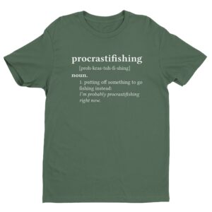 Procrastifishing Definition | Funny Fishing T-shirt