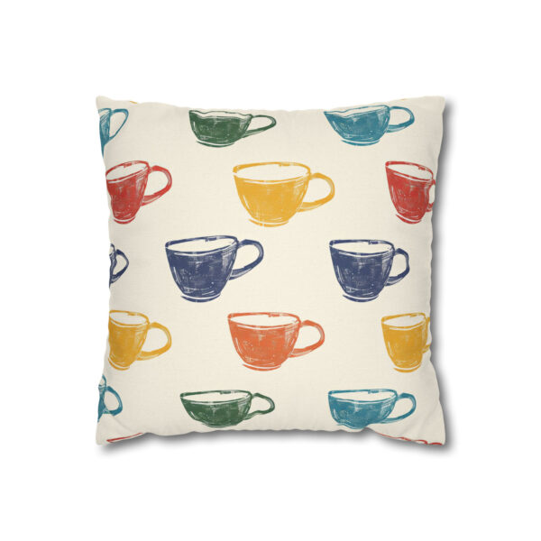 Coffee Cup Pillowcase | Cute Throw Pillow Cover