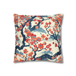 Cherry Blossoms Pillowcase | Floral Throw Pillow Cover