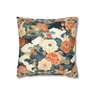 Peonies Pillowcase | Floral Throw Pillow Cover
