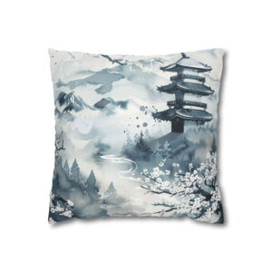 Cherry Blossoms Pillowcase | Floral Throw Pillow Cover