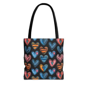 Cute Abstract Hearts Tote Bag