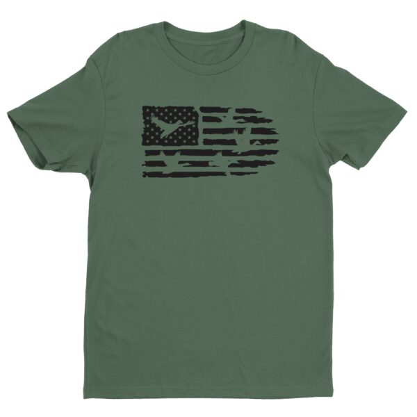 Duck Hunting | American Flag | Hunting T-shirt