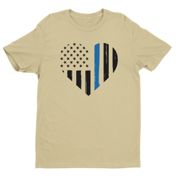 Thin Blue Line Heart | Police Support T-shirt