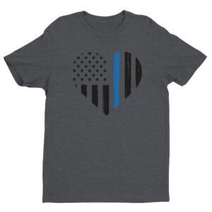 Thin Blue Line Heart | Police Support T-shirt