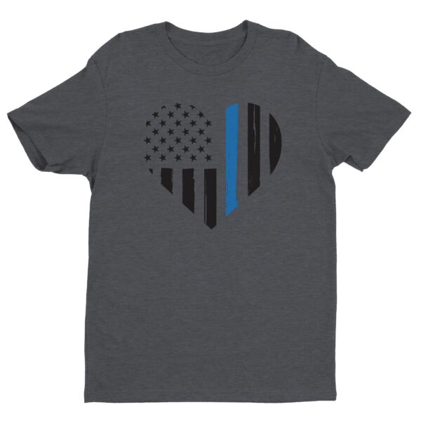 Thin Blue Line Heart | Police Support T-shirt