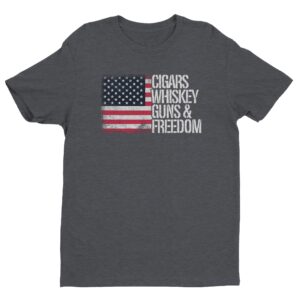 Cigars Whiskey Guns Freedom | Independence Day T-shirt