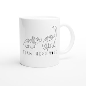 Team Herbivore | Cute Vegan Dinosaur Mug