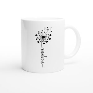 Cute Vegan Dandelion Mug