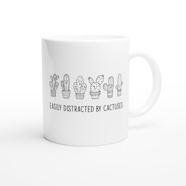 Easily Distracted by Cactuses | Cute Gardening Mug