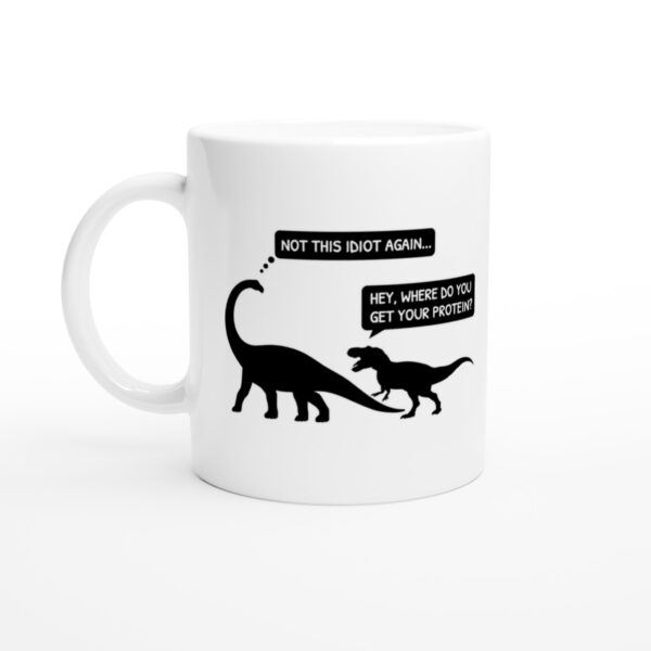 Funny Vegan Dinosaur Mug