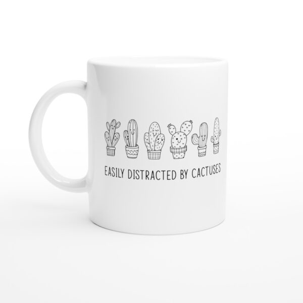 Easily Distracted by Cactuses | Cute Gardening Mug