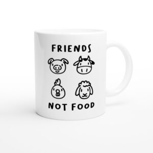 Friends Not Food | Cute Vegan Mug