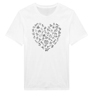 Cute Gardening Heart Shape T-shirt