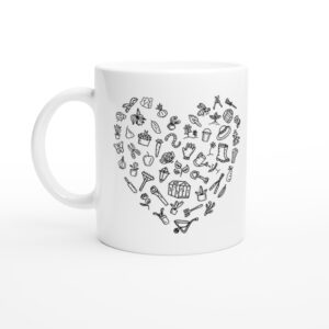 Cute Gardening Heart Shape Mug