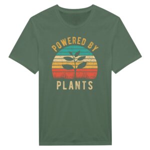 Powered by Plants | Funny Vegan T-shirt