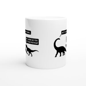 Funny Vegan Dinosaur Mug