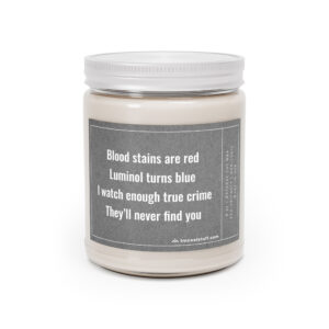 Funny True Crime Scented Candle