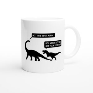 Funny Vegan Dinosaur Mug