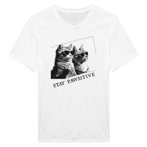 Stay Pawsitive | Funny Cat T-shirt