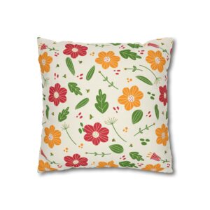 Flowers Pillowcase | Floral Throw Pillow Cover