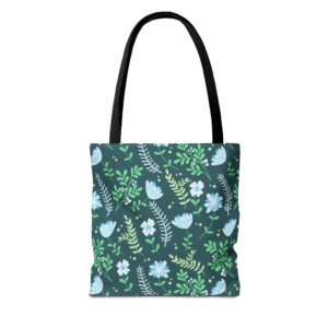 Flowers and Leaves Bag | Floral Tote Bag