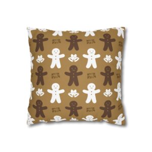 Christmas Gingerbread Pillowcase | Cute Throw Pillow Cover