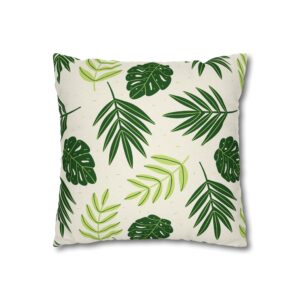 Tropical Leaves Pillowcase | Leaf Throw Pillow Cover