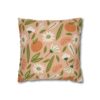 Flowers and Oranges Pillowcase | Floral Throw Pillow Cover