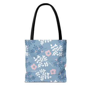 Flowers and Leaves Bag | Floral Tote Bag