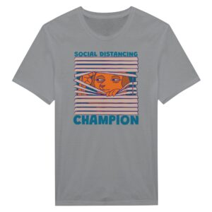 Social Distancing Champion | Funny Introvert Dog T-shirt