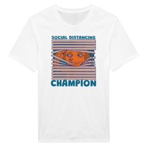 Social Distancing Champion | Funny Introvert Dog T-shirt