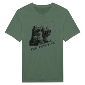 Stay Pawsitive | Funny Cat T-shirt